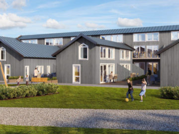 wooden element terraced house