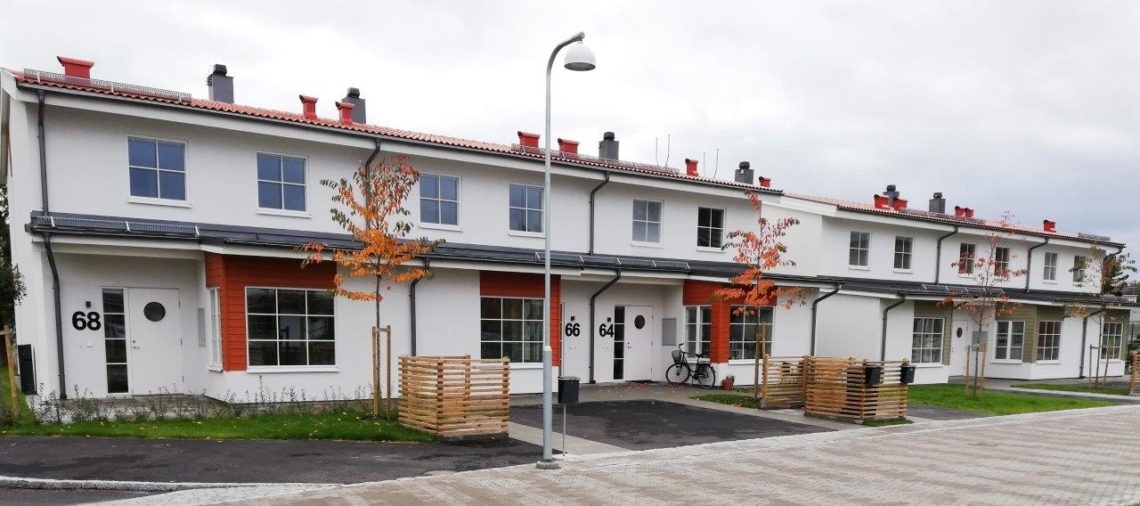 Wooden element terraced house