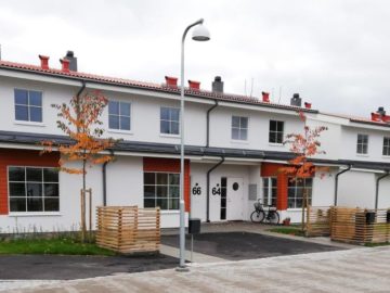 Wooden element terraced house
